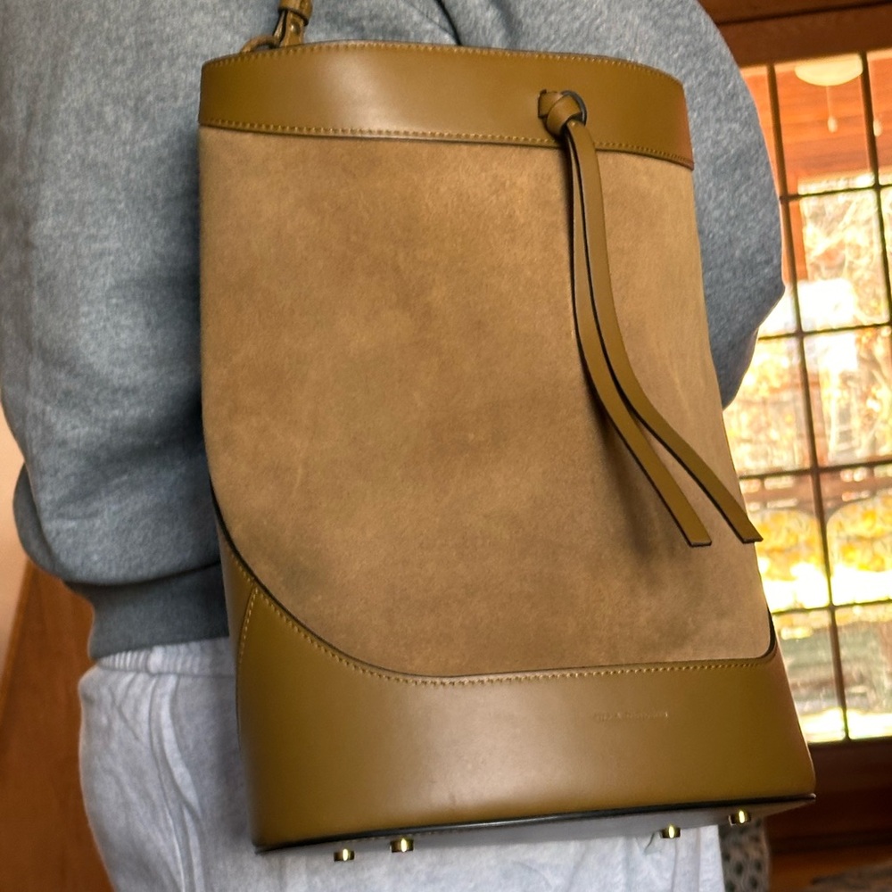 ULLA Johnson Elegant Tapenade Suede Bucket Bag 💼 Adorable Bag - Picture 15 of 16